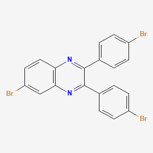 molecular formula C20H11Br3N2 B14113574 6-Bromo-2,3-bis(4-bromophenyl)quinoxaline 