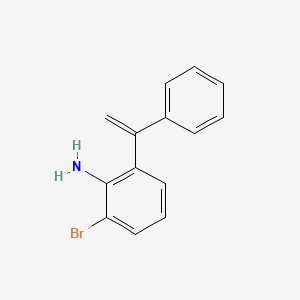 molecular formula C14H12BrN B14113618 2-Bromo-6-(1-phenylvinyl)aniline 