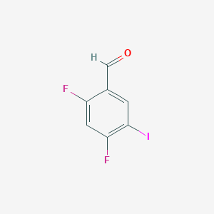 molecular formula C7H3F2IO B1411364 2,4-二氟-5-碘苯甲醛 CAS No. 1097626-30-6