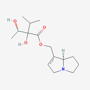 molecular formula C15H25NO4 B14113674 [(8R)-5,6,7,8-tetrahydro-3H-pyrrolizin-1-yl]methyl 2-hydroxy-2-[(1S)-1-hydroxyethyl]-3-methylbutanoate 