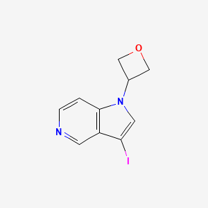 molecular formula C10H9IN2O B1411371 3-Iodo-1-(oxetan-3-yl)-1H-pyrrolo[3,2-c]pyridine CAS No. 1597421-47-0
