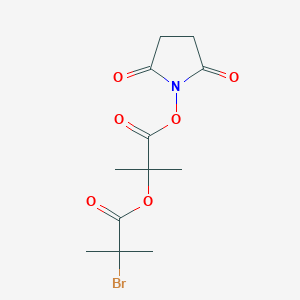 Propanoic acid, 2-bromo-2-methyl-, 2-[(2,5-dioxo-1-pyrrolidinyl)oxy]-1,1-dimethyl-2-oxoethyl ester