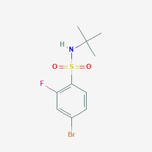 molecular formula C10H13BrFNO2S B1411379 4-bromo-N-(tert-butyl)-2-fluorobenzenesulfonamide CAS No. 1355680-54-4