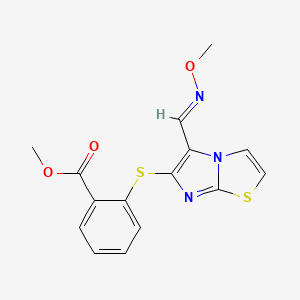 Methyl 2-({5-[(methoxyimino)methyl]imidazo[2,1-b][1,3]thiazol-6-yl}sulfanyl)benzenecarboxylate