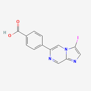 molecular formula C13H8IN3O2 B1411380 4-(3-Iodoimidazo[1,2-a]pyrazin-6-yl)benzoic acid CAS No. 1464153-44-3