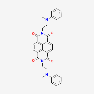 molecular formula C32H28N4O4 B14113814 2,7-Bis(2-(methyl(phenyl)amino)ethyl)benzo[lmn][3,8]phenanthroline-1,3,6,8(2H,7H)-tetraone 