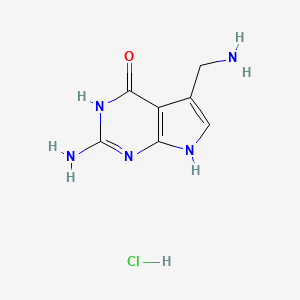 2-Amino-5-(aminomethyl)-3,7-dihydro-4H-pyrrolo[2,3-d]pyrimidin-4-one hydrochloride