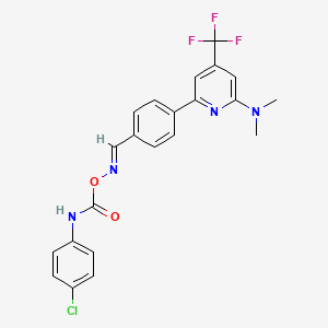 O-(4-chlorophenylamino)carbonyl-4-(6-dimethylamino-4-trifluoromethylpyridin-2-yl)benzaldehyde oxime