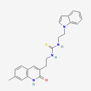 1-(2-(1H-indol-1-yl)ethyl)-3-(2-(7-methyl-2-oxo-1,2-dihydroquinolin-3-yl)ethyl)thiourea