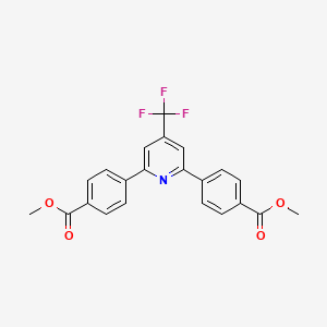 molecular formula C22H16F3NO4 B1411385 双-2,6-(4-甲氧羰基苯基)-4-(三氟甲基)吡啶 CAS No. 1311280-09-7