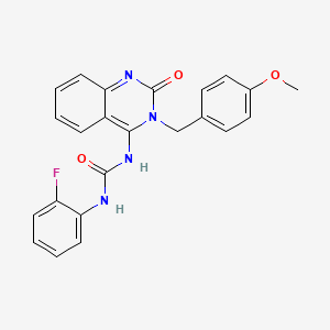 (E)-1-(2-fluorophenyl)-3-(3-(4-methoxybenzyl)-2-oxo-2,3-dihydroquinazolin-4(1H)-ylidene)urea