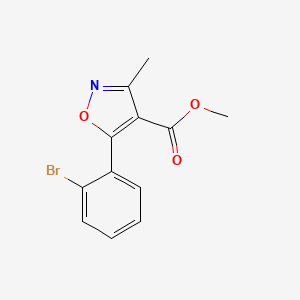 molecular formula C12H10BrNO3 B1411390 5-(2-Bromo-phenyl)-3-methyl-isoxazole-4-carboxylic acid methyl ester CAS No. 1355334-90-5