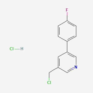 molecular formula C12H10Cl2FN B1411392 3-Chloromethyl-5-(4-fluoro-phenyl)-pyridine CAS No. 222551-12-4