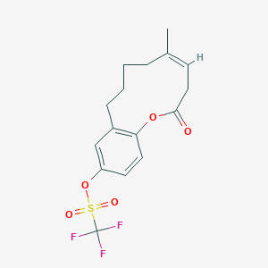 Methanesulfonic acid, 1,1,1-trifluoro-, (4Z)-2,3,6,7,8,9-hexahydro-5-Methyl-2-oxo-1-benzoxacycloundecin-11-yl ester