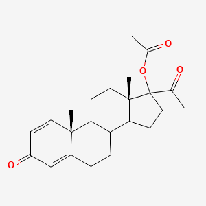 [(10R,13S)-17-acetyl-10,13-dimethyl-3-oxo-7,8,9,11,12,14,15,16-octahydro-6H-cyclopenta[a]phenanthren-17-yl] acetate