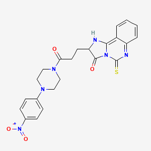 2-{3-[4-(4-nitrophenyl)piperazin-1-yl]-3-oxopropyl}-5-sulfanylidene-2H,3H,5H,6H-imidazo[1,2-c]quinazolin-3-one