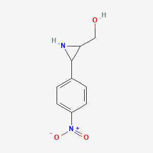 molecular formula C9H10N2O3 B1411394 [3-(4-Nitrophenyl)aziridin-2-yl]methanol CAS No. 1858242-57-5