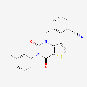 3-{[3-(3-methylphenyl)-2,4-dioxo-3,4-dihydrothieno[3,2-d]pyrimidin-1(2H)-yl]methyl}benzonitrile