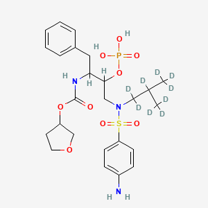 oxolan-3-yl N-[4-[(4-aminophenyl)sulfonyl-[1,1,2,3,3,3-hexadeuterio-2-(trideuteriomethyl)propyl]amino]-1-phenyl-3-phosphonooxybutan-2-yl]carbamate