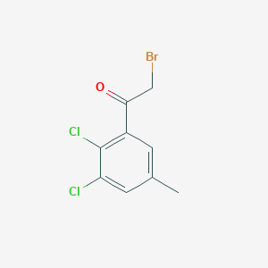 molecular formula C9H7BrCl2O B1411396 2',3'-Dichloro-5'-methylphenacyl bromide CAS No. 1803780-00-8