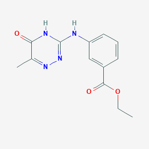 Ethyl 3-[(5-hydroxy-6-methyl-1,2,4-triazin-3-yl)amino]benzoate