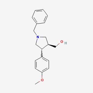 molecular formula C19H23NO2 B1411408 ([(3S,4R)1-Benzyl-4-(4-methoxyphenyl)pyrrolidin-3-yl)methanol CAS No. 2173052-77-0