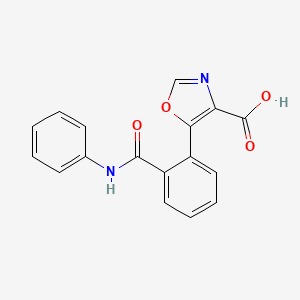 5-[2-(Anilinocarbonyl)phenyl]-1,3-oxazole-4-carboxylic acid