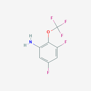 molecular formula C7H4F5NO B1411410 3,5-Difluoro-2-(trifluoromethoxy)aniline CAS No. 1806372-29-1