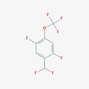 molecular formula C8H3F7O B1411422 2,5-Difluoro-4-(trifluoromethoxy)benzodifluoride CAS No. 1803828-40-1