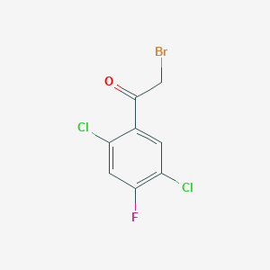 molecular formula C8H4BrCl2FO B1411426 2',5'-Dichloro-4'-fluorophenacyl bromide CAS No. 1803766-10-0