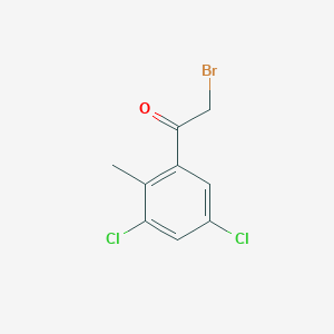 molecular formula C9H7BrCl2O B1411430 3',5'-Dichloro-2'-methylphenacyl bromide CAS No. 1806284-57-0