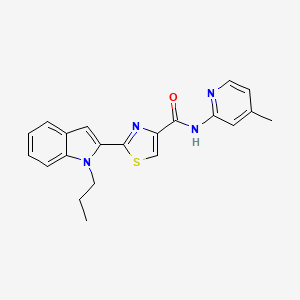 N-(4-methylpyridin-2-yl)-2-(1-propyl-1H-indol-2-yl)thiazole-4-carboxamide