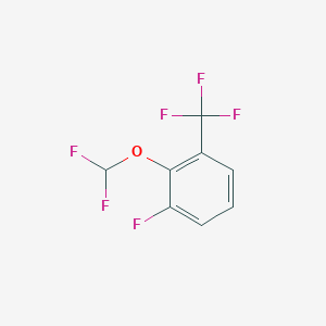molecular formula C8H4F6O B1411433 2-Difluoromethoxy-3-fluorobenzotrifluoride CAS No. 1803848-15-8