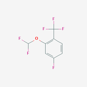 molecular formula C8H4F6O B1411434 2-Difluoromethoxy-4-fluorobenzotrifluoride CAS No. 1806275-11-5