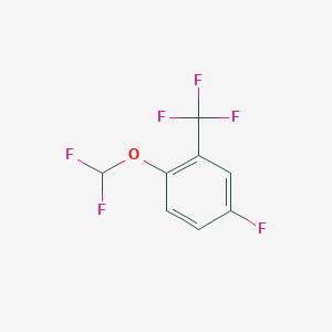 molecular formula C8H4F6O B1411435 2-Difluoromethoxy-5-fluorobenzotrifluoride CAS No. 1803822-86-7