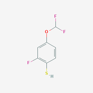 molecular formula C7H5F3OS B1411439 4-Difluoromethoxy-2-fluorothiophenol CAS No. 1804886-68-7