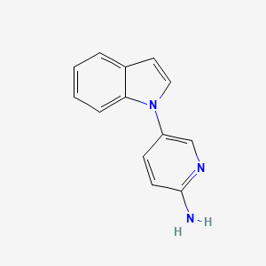 molecular formula C13H11N3 B14114425 5-(1H-Indol-1-yl)pyridin-2-amine 