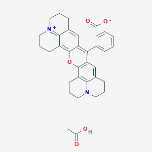 Acetic acid;2-(3-oxa-23-aza-9-azoniaheptacyclo[17.7.1.15,9.02,17.04,15.023,27.013,28]octacosa-1(27),2(17),4,9(28),13,15,18-heptaen-16-yl)benzoate