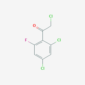 molecular formula C8H4Cl3FO B1411452 2',4'-Dichloro-6'-fluorophenacyl chloride CAS No. 1806276-84-5
