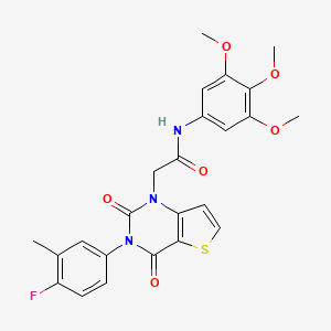 2-[3-(4-fluoro-3-methylphenyl)-2,4-dioxo-3,4-dihydrothieno[3,2-d]pyrimidin-1(2H)-yl]-N-(3,4,5-trimethoxyphenyl)acetamide