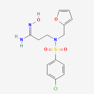 3-[(4-chlorophenyl)sulfonyl-(furan-2-ylmethyl)amino]-N'-hydroxypropanimidamide