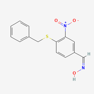 (E)-4-(benzylthio)-3-nitrobenzaldehyde oxime