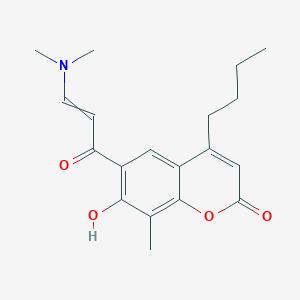 4-Butyl-6-[3-(dimethylamino)prop-2-enoyl]-7-hydroxy-8-methylchromen-2-one