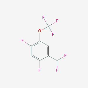 molecular formula C8H3F7O B1411470 2,4-Difluoro-5-(trifluoromethoxy)benzodifluoride CAS No. 1803828-37-6