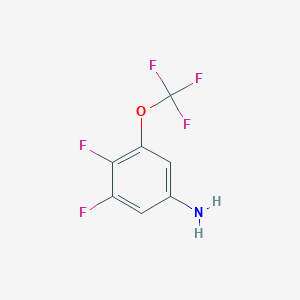 molecular formula C7H4F5NO B1411471 3,4-Difluoro-5-(trifluoromethoxy)aniline CAS No. 1803871-78-4