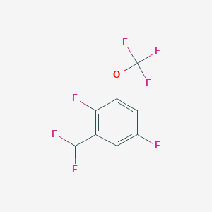 molecular formula C8H3F7O B1411472 2,5-Difluoro-3-(trifluoromethoxy)benzodifluoride CAS No. 1803871-91-1