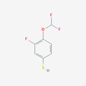 molecular formula C7H5F3OS B1411476 4-Difluoromethoxy-3-fluorothiophenol CAS No. 1806305-26-9