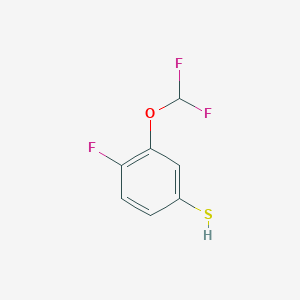 molecular formula C7H5F3OS B1411485 3-Difluoromethoxy-4-fluorothiophenol CAS No. 1807181-78-7