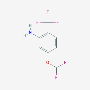 molecular formula C8H6F5NO B1411488 5-Difluoromethoxy-2-(trifluoromethyl)aniline CAS No. 1804416-58-7