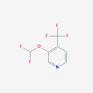 molecular formula C7H4F5NO B1411491 3-Difluoromethoxy-4-(trifluoromethyl)pyridine CAS No. 1803824-24-9